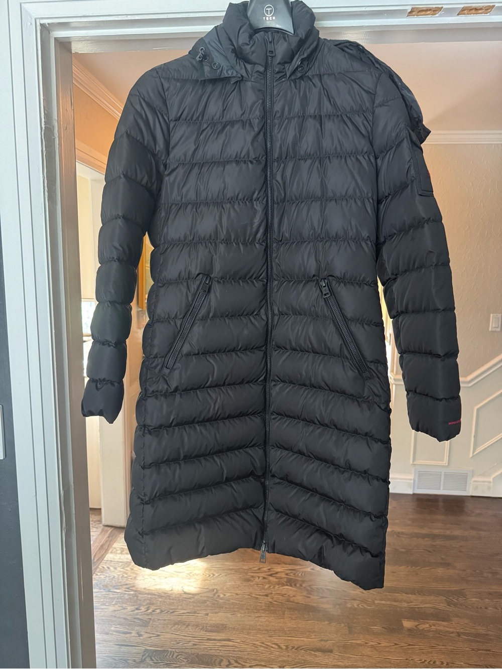 Moncler Women's Black Long Quilted Puffer Coat